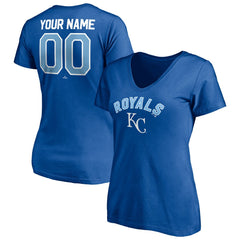 MLB Kansas City Royals Women's Personalized Winning Streak Name & Number V-Neck T-Shirt