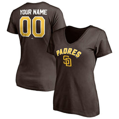 MLB San Diego Padres Women's Personalized Winning Streak Name & Number V-Neck T-Shirt