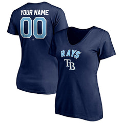 MLB Tampa Bay Rays Women's Personalized Winning Streak Name & Number V-Neck T-Shirt