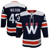 NHL Navy Tom Wilson Washington Capitals Youth 2020/21 Alternate Premier Player Jersey