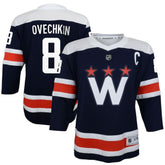 NHL Navy Alexander Ovechkin Washington Capitals Youth 2020/21 Alternate Replica Player Jersey