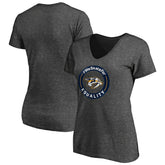 NHL Heather Gray Nashville Predators Women's #WeSkateFor V-Neck T-Shirt