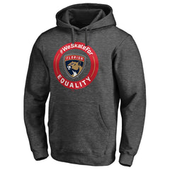 NHL Heather Gray Florida Panthers #WeSkateFor Pullover Hoodie