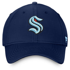 NHL Navy Seattle Kraken Fanatics Core Primary Logo Flex Hat