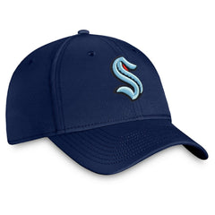 NHL Navy Seattle Kraken Fanatics Core Primary Logo Flex Hat