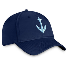 NHL Deep Sea Blue Seattle Kraken Fanatics Secondary Logo Flex Hat