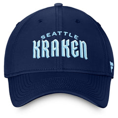 NHL Deep Sea Blue Seattle Kraken Fanatics Wordmark Flex Hat