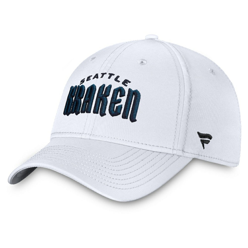 NHL White Seattle Kraken Fanatics Wordmark Flex Hat