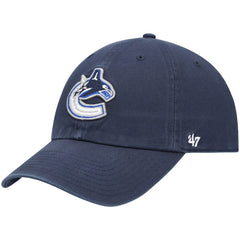 NHL Navy Vancouver Canucks '47 Team Clean Up Adjustable Hat