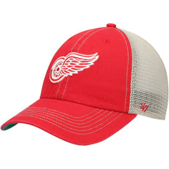 NHL Red Detroit Red Wings '47 Trawler Clean Up Trucker Snapback Hat