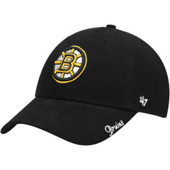 NHL Black Boston Bruins '47 Women's Team Miata Clean Up Adjustable Hat