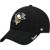 NHL Black Pittsburgh Penguins '47 Women's Team Miata Clean Up Adjustable Hat