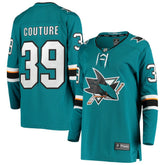 NHL Teal Logan Couture San Jose Sharks Fanatics Women's Breakaway Home Player Jersey