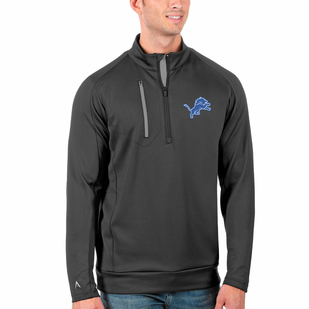 Antigua Generation Quarter-Zip Pullover Jacket - Detroit Lions