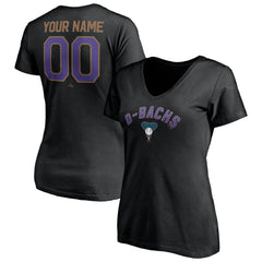 MLB Arizona Diamondbacks Women's Cooperstown Winning Streak Personalized Name & Number V-Neck T-Shirt