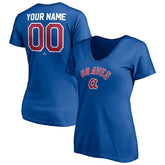 MLB Atlanta Braves Women's Cooperstown Winning Streak Personalized Name & Number V-Neck T-Shirt