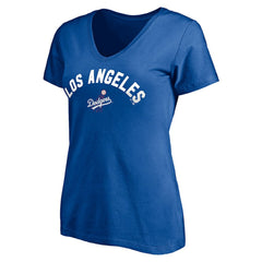 MLB Los Angeles Dodgers Women's Cooperstown Winning Streak Personalized Name & Number V-Neck T-Shirt