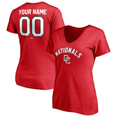 MLB Washington Nationals Women's Cooperstown Winning Streak Personalized Name & Number V-Neck T-Shirt