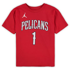 NBA Zion Williamson New Orleans Pelicans Jordan Brand Preschool Statement Edition Name & Number T-Shirt