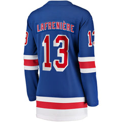 NHL Blue Alexis Lafrenière New York Rangers Fanatics Women's Breakaway Player Jersey
