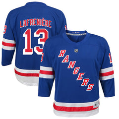NHL Blue Alexis Lafreniere New York Rangers Youth Home Replica Player Jersey