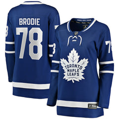 NHL Blue TJ Brodie Toronto Maple Leafs Fanatics Women's Breakaway Player Jersey