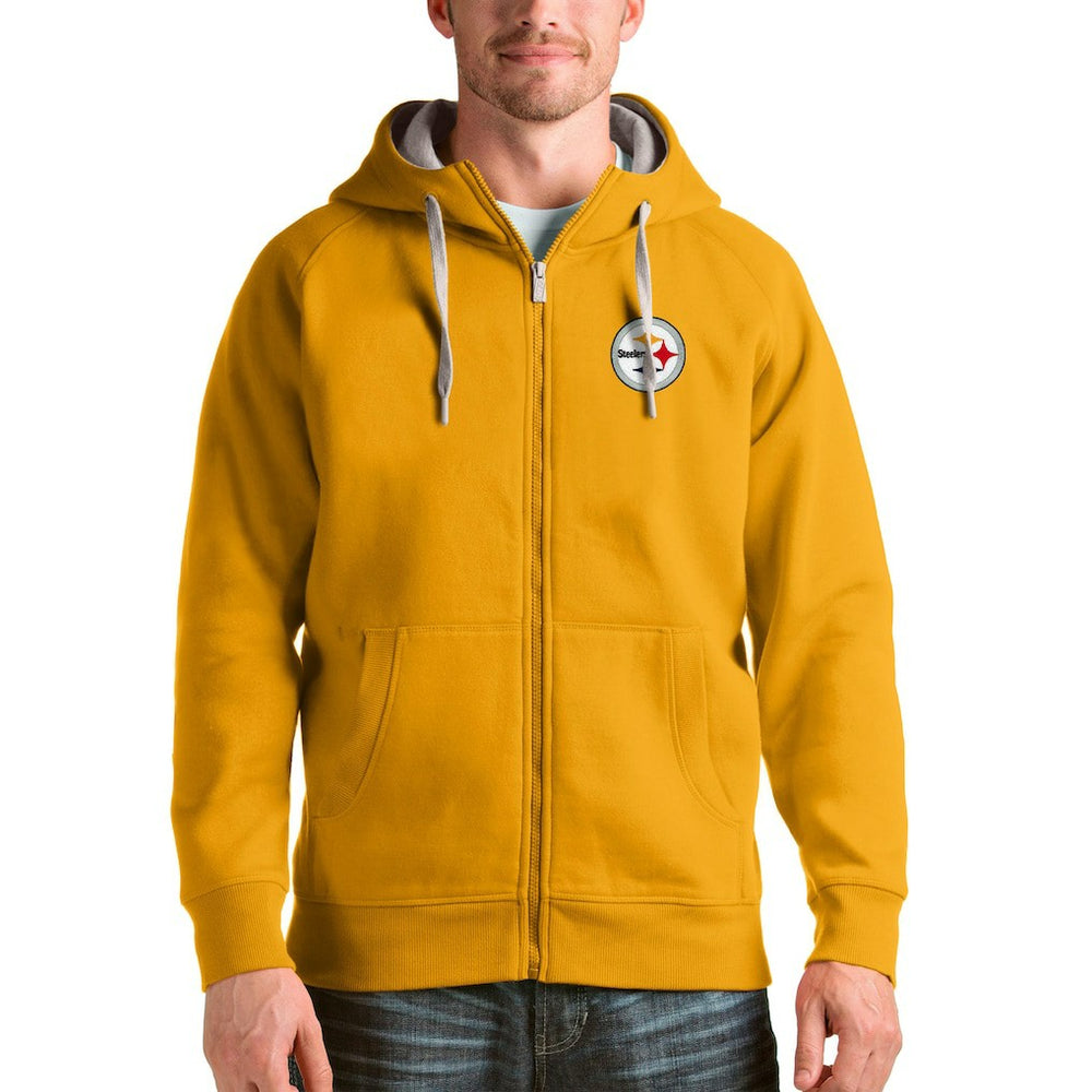 Antigua Victory Full-Zip Hoodie - Pittsburgh Steelers