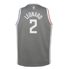 NBA Kawhi Leonard LA Clippers Youth 2020/21 Swingman Player Jersey Gray