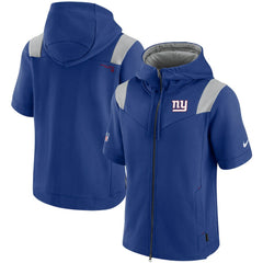 Sideline Showout Short Sleeve Full-Zip Hoodie - New York Giants