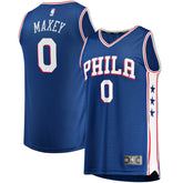 NBA Tyrese Maxey Philadelphia 76ers Fast Replica Jersey Royal
