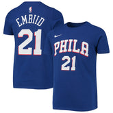 NBA Joel Embiid Philadelphia 76ers Youth Logo Name & Number Performance T-Shirt