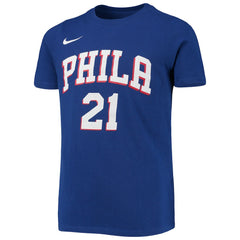 NBA Joel Embiid Philadelphia 76ers Youth Logo Name & Number Performance T-Shirt