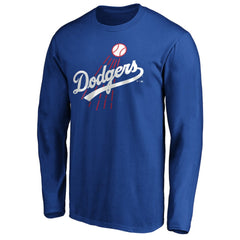 MLB Los Angeles Dodgers Cooperstown Collection Huntington Logo Long Sleeve T-Shirt