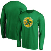 MLB Athletics Cooperstown Collection Huntington Logo Long Sleeve T-Shirt