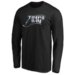 MLB Tampa Bay Rays Cooperstown Collection Huntington Logo Long Sleeve T-Shirt