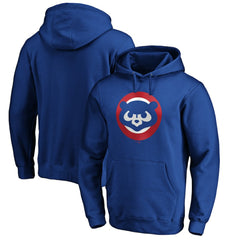 MLB Chicago Cubs Cooperstown Collection Huntington Logo Fitted Pullover Hoodie
