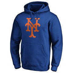MLB New York Mets Cooperstown Collection Huntington Logo Fitted Pullover Hoodie