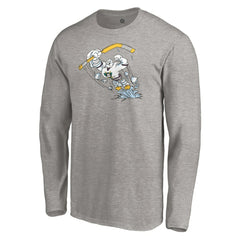 NHL Heather Gray Anaheim Ducks Special Edition Primary Logo Long Sleeve T-Shirt