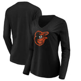 MLB Baltimore Orioles Women's Core Distressed Team Long Sleeve T-Shirt