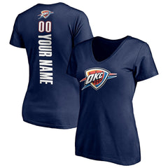 NBA Oklahoma City Thunder Women's Playmaker Personalized Name & Number V-Neck T-Shirt