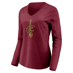 NBA Cleveland Cavaliers Women's Playmaker Personalized Name & Number Long Sleeve V-Neck T-Shirt sale