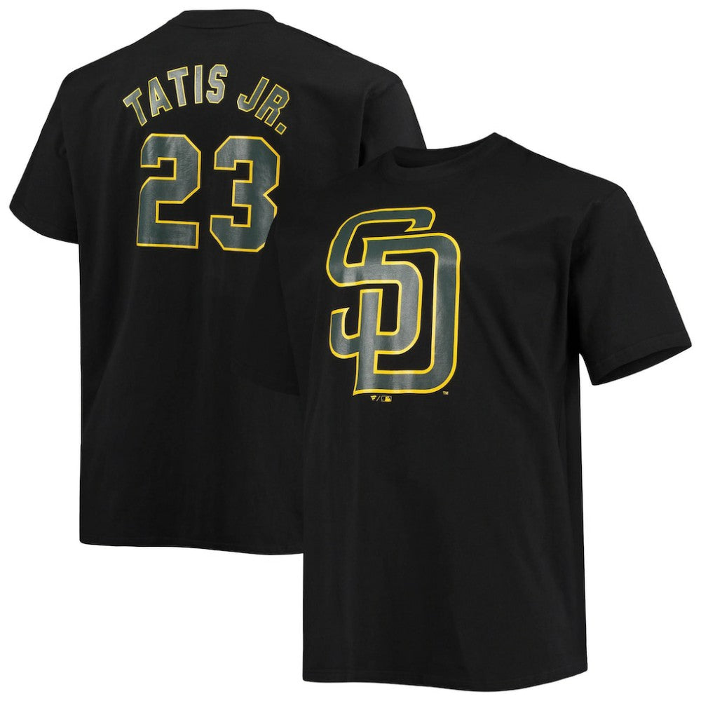 MLB Fernando Tatis Jr. San Diego Padres Fanatics Big & Tall Wordmark Name & Number T-Shirt