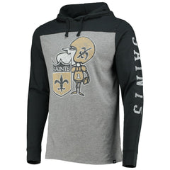 '47 Franklin Wooster Throwback Long Sleeve Hoodie T-Shirt - New Orleans Saints