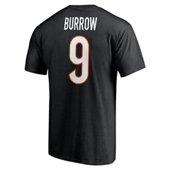 Joe Burrow Player Icon Name & Number T-Shirt - Cincinnati Bengals