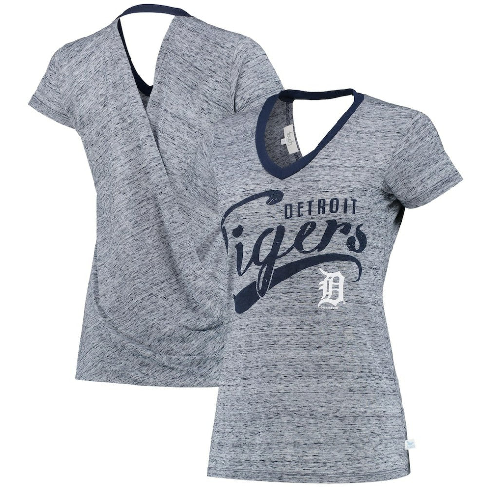 MLB Detroit Tigers Touch Women's Hail Mary V-Neck Back Wrap T-Shirt