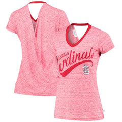 MLB St. Louis Cardinals Touch Women's Hail Mary V-Neck Back Wrap T-Shirt