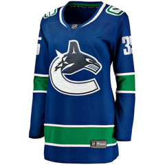 NHL Blue Thatcher Demko Vancouver Canucks Fanatics Women's Home Breakaway Jersey