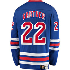 NHL Blue Mike Gartner New York Rangers Fanatics Premier Breakaway Retired Player Jersey