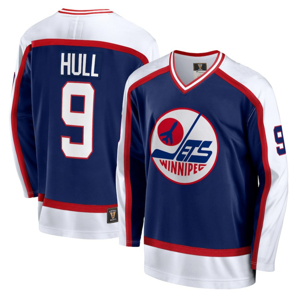 NHL Navy Bobby Hull Winnipeg Jets Fanatics Breakaway Retired Player Jersey