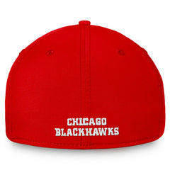 NHL Red Chicago Blackhawks Fanatics Core Primary Logo Flex Hat
